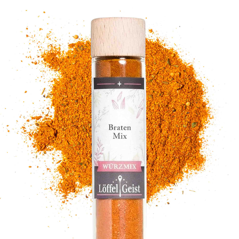 BratenMix Gewürzmischung im Reagenzglas